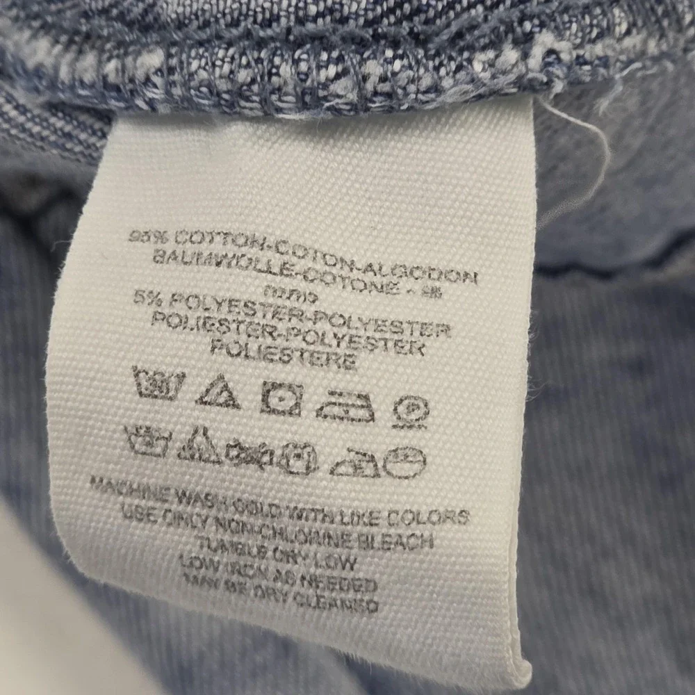 Free People Jacket Womens Small Blue Denim Cropped Trucker Button Front - Picture 10 of 13